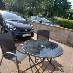 Garden foldable table and two chairs