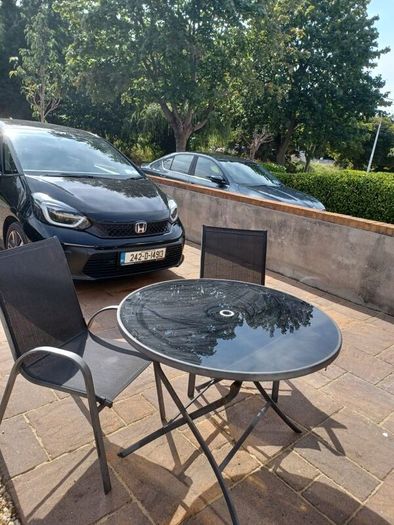 Garden foldable table and two chairs