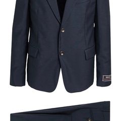 Gucci Wool Mens Suit Navy