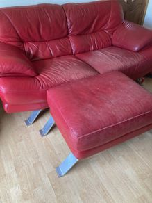 couch and foot stool