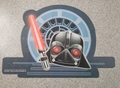 Angry Birds Star Wars Darth Vader Red Lightsaber  Floor Puzzle 46 pcs used complete