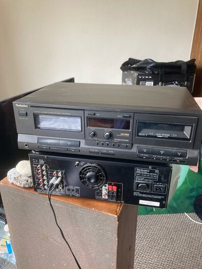 technics amp and cassette deck marantz cd player