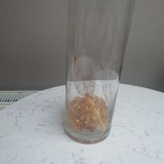 Glass Gold embossed Vase