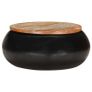 Coffee Table Black 68x68x30 cm Solid Reclaimed Wood Image 7