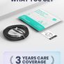 INIU 5M VR Link Cable with Separate Charging Port, USB 3.0 to USB C Cable for Meta Quest 3s 3 2 1 Quest Pro, Pico 4, Steam VR, Gaming PC, High Speed Data Transfer for Virtual Reality Headset - Black Image 8