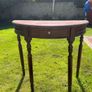 Half moon side table antique Image 4