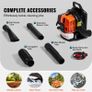 Backpack Leaf Blower, 63CC 2-Cycle Gas Leaf Blower with 1.89L Fuel Tank, 1110CFM Air Volume 220MPH Speed, Ideal for Lawn Care, Leaf Cleaning, and Snow Removal Image 3