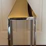 Modern Stainless Steel chrome large Candle Lantern with Handle for Home Decor 71cm H x 23cm W x 24cm D Image 3