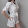 White blue sky short jumpsuit Image 2