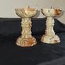 1980's Onyx and Brass Italian Candlesticks Image 4