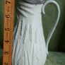 Antique Staffordshire Parian Ware Pitcher: William Brownfield Fern Design, Pewter Lid Image 10