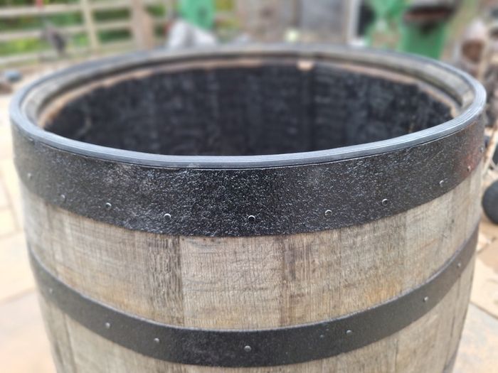 Oak barrel coal bunker