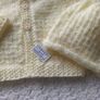 Hand Knit Baby Cardigan & Hat: Newborn Image 2