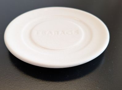 Arthur Wood Ceramic Tea Bag Tidy Dish Cream Embossed Teabag Rest Holder Saucer