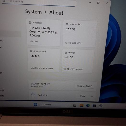 Dell Latitude 5420 | Intel Core i7-1185G7 | 32GB RAM Laptop