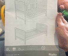 Mamas & Papas Rialto cotbed - Ivory