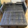 Sofa bed, grey velvet, 2-seater Image 2