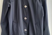 LONDON FOG black trench with silver hardware Sz XL (Fit 14-16UK) - Rrp 195 ( New)