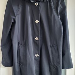 LONDON FOG black trench with silver hardware Sz XL (Fit 14-16UK) - Rrp 195 ( New)