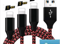 main image for ad 1M/2M/3M USB Lightning Cable For iPhone 7 8 12 13 X 11 Pro Long Charger Charging Fast Lead 1m 2m 3M