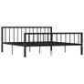 Bed Frame Black Metal 180x200 cm Image 5