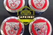 4 x Jaguar Centre Caps (Red) FREE POST