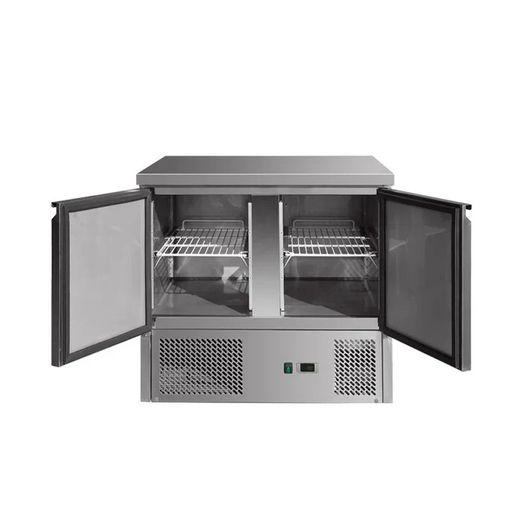 Finntec Commercial 2 Door Undercounter Fridge  Stainless Steel
