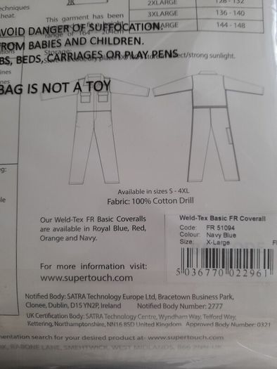 Weld-Tex Flame Retardant Overall