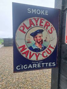player's  metal sign