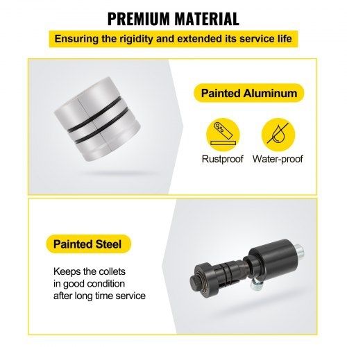 Hydraulic Exhaust Pipe Expander, 4.1 to 10.8 cm size, 10 T Manual Hydraulic Pipe Stretcher w/4 Dies and 2 Storing Case for Copper, Aluminum Tubes in Car Repairing