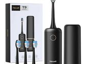 Whitening Electric Toothbrush Rechargeable USB ADA Accepted Waterproof IPX7 Clean 4 Heads and 1 Travel Case