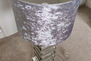 Silver lamp diamonte design