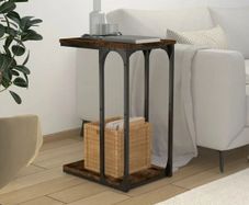 Side Table Smoked Oak 40x30x60 cm Engineered Wood