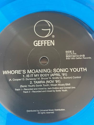 Sonic Youth - Whxxes Moaning / Oz '93 Tour Edition