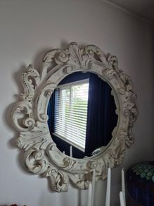 Large Ornate Round Wall Mirror