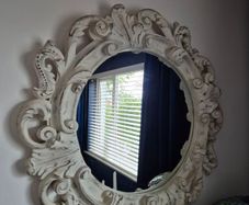 Large Ornate Round Wall Mirror