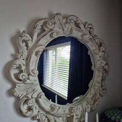 Large Ornate Round Wall Mirror