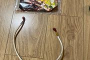 HEL white Braided Stainless Rear Brake Hose Line with red banjos for Yamaha YZF-R6 2006-2026