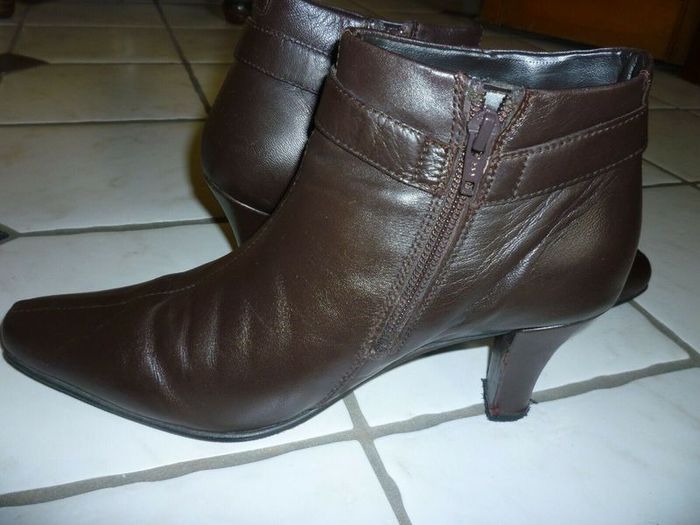 Brown ankle boots Leather Wallis Size Uk 6 Eu 39 Great Used Condition