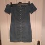 New Look off the shoulder Denim dress Image 3