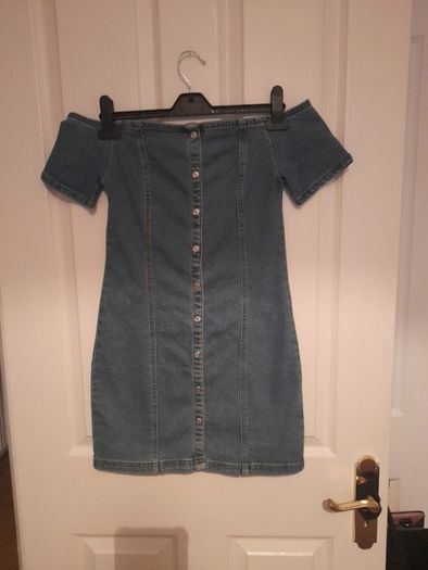New Look off the shoulder Denim dress