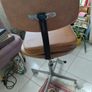 Antique office chair brown leather with extra cushion Image 3