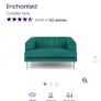 Teal dfs Enchanted sofa set. Four seater and cuddle seat. Image 7