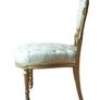 CLEARANCE: PAIR of French Louis XVI style giltwood petite boudoir or slipper chairs circa late 19thC. Image 3