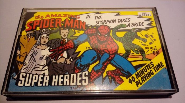 Rare 1985 Spider-Man The Scorpion Takes A Bride Spoken Word Story/Audiobook Cassette Tape