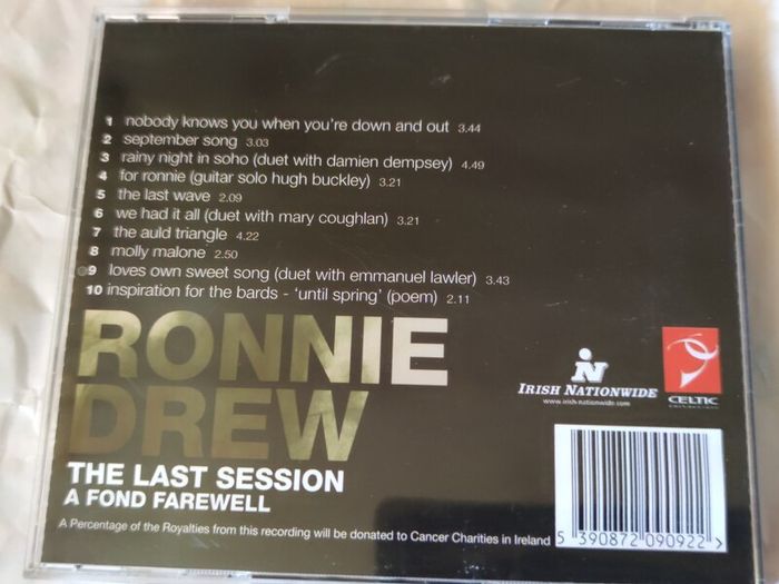 Ronnie Drew - The Last Session Cd