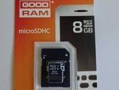 8Gb Micro SDHC Memory Card GoodRam Secure Digital + SD Adapter LIFETIME WARRANTY