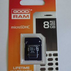 8Gb Micro SDHC Memory Card GoodRam Secure Digital + SD Adapter LIFETIME WARRANTY