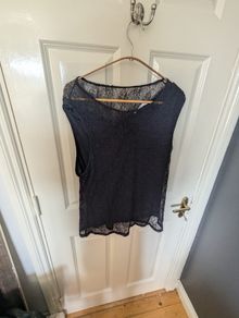 Navy lace Top