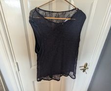 Navy lace Top